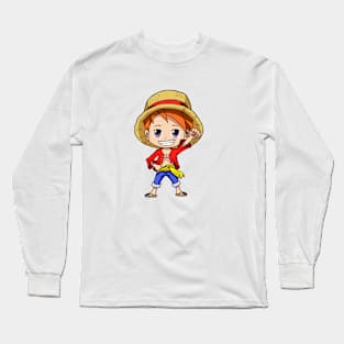 Chatel otaku Luffy Long Sleeve T-Shirt